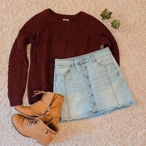 ☼ American Eagle Jean Skirt Light Wash